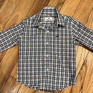 Properly Tied Classic Button Down Shirt Toddler Casual Blue Plaid Size 2T